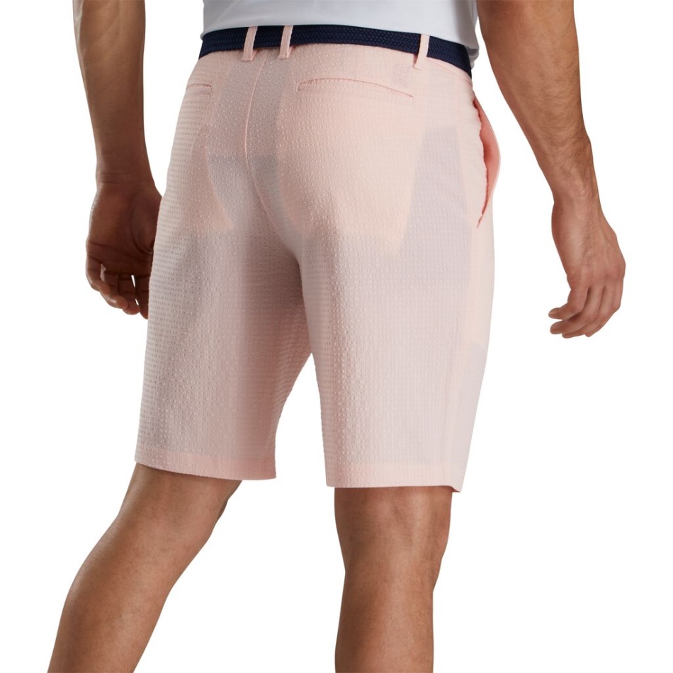Shorts Listrados Rosa Quartzo 10\\ Costura Interna Footjoy Pt